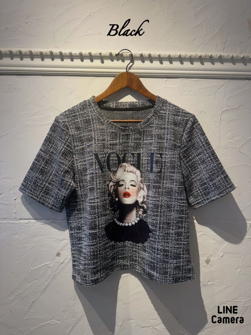 PrintLogoツイードLikeT