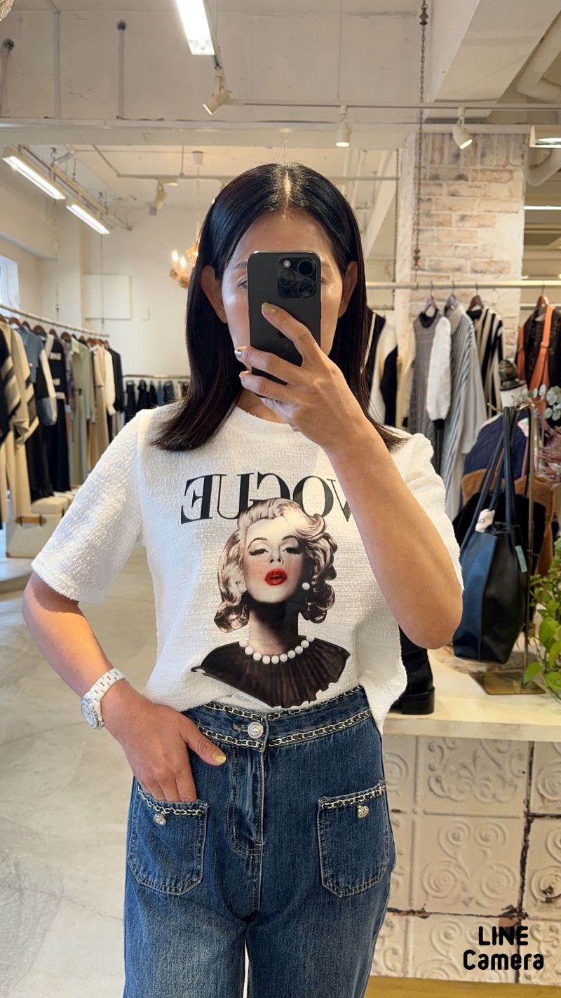 PrintLogoツイードLikeT