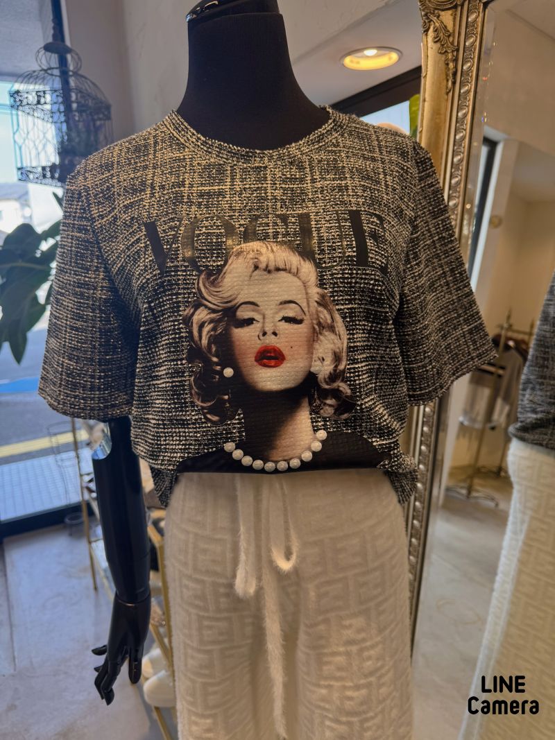 PrintLogoツイードLikeT