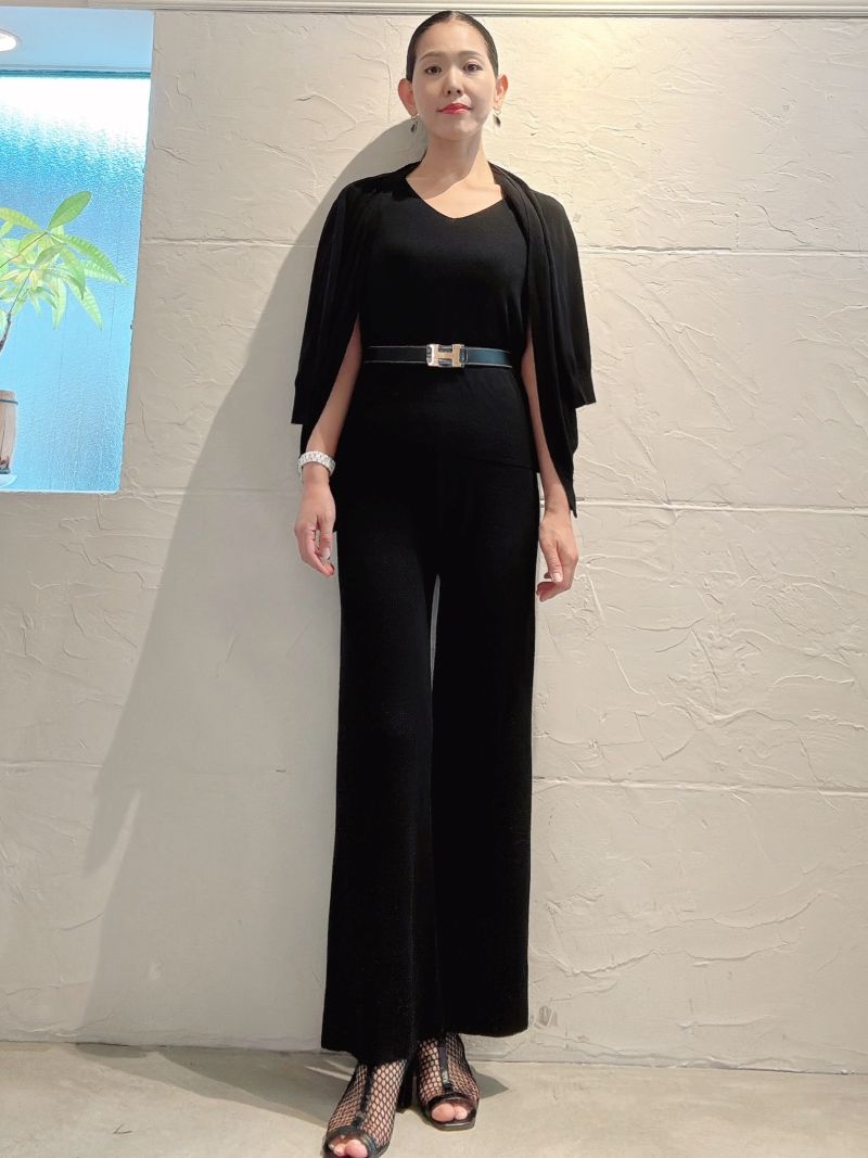 Nosleeveニット＋カーディガン＋パンツ3点Set