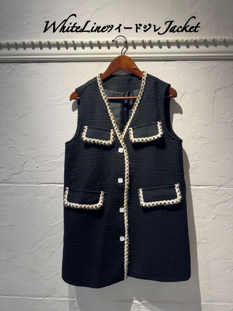WhiteLineツイードジレJacket