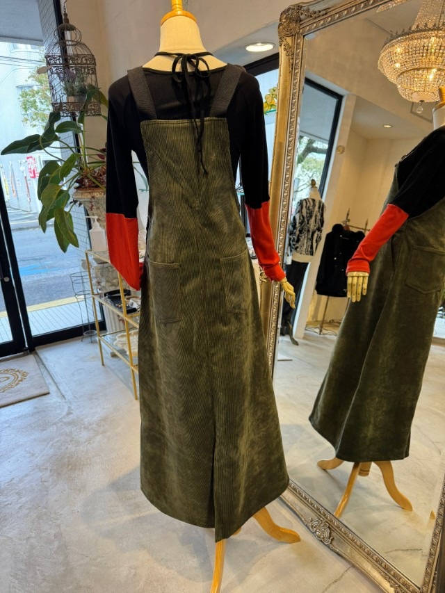 Corduroyサロペットスカート