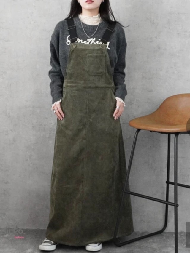 Corduroyサロペットスカート