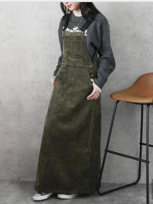 Corduroyサロペットスカート