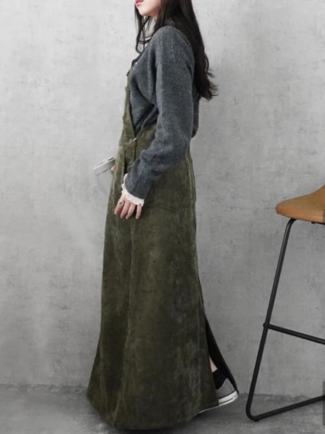 Corduroyサロペットスカート