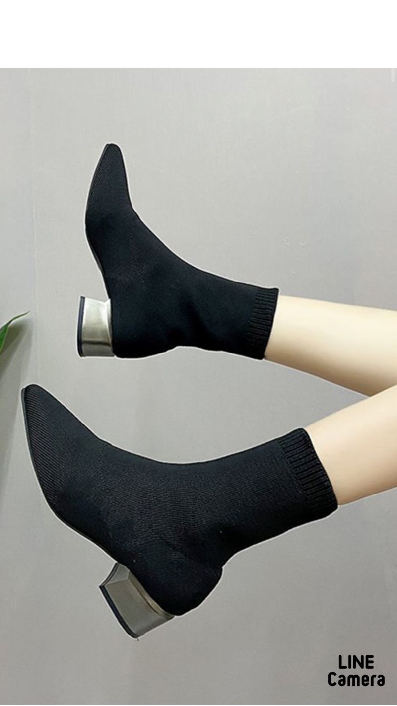 Meyalヒールニットブーティ