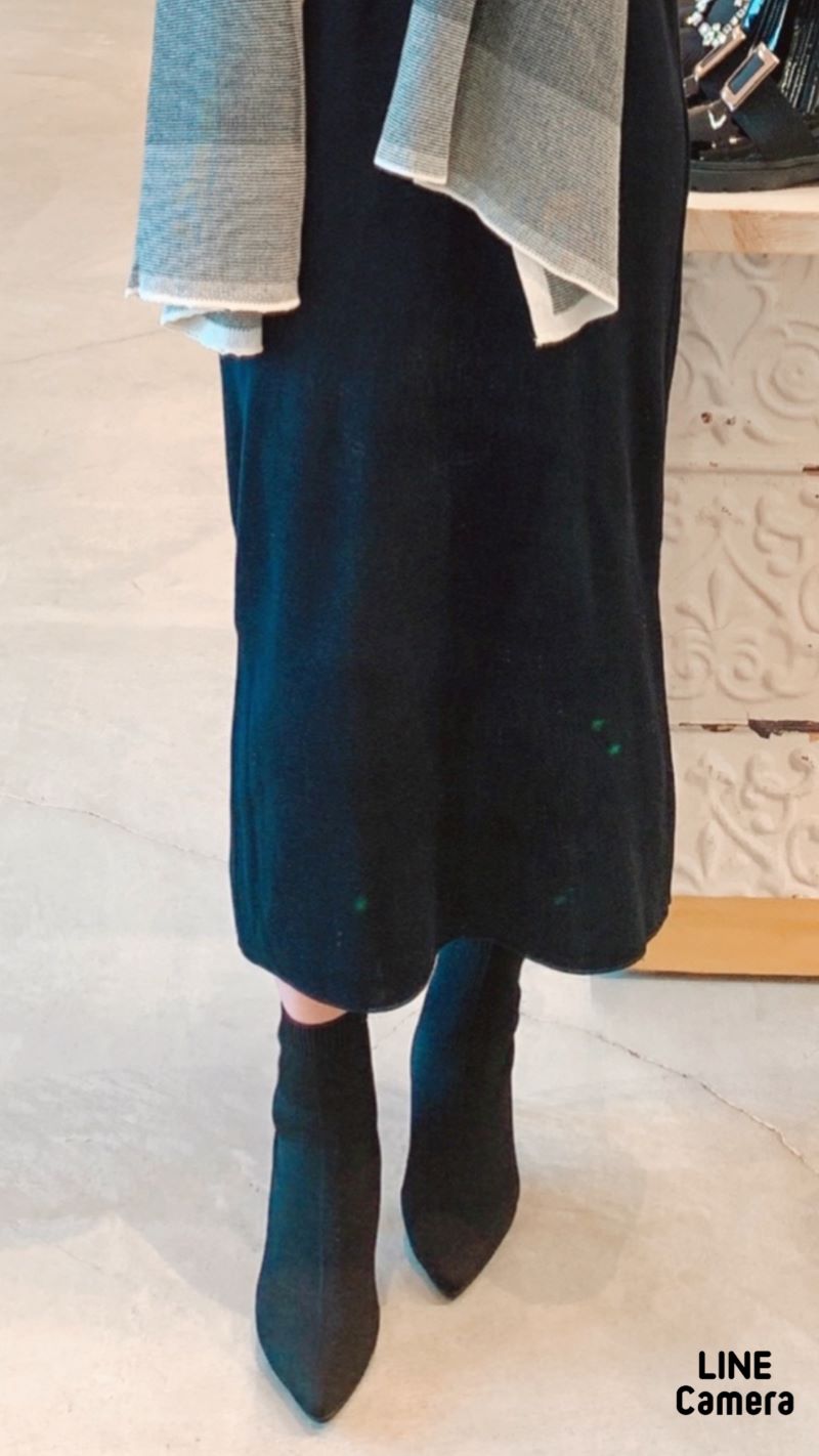 Meyalヒールニットブーティ