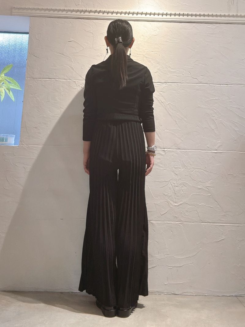 GoldボタンShortJacket+プリーツパンツSetup