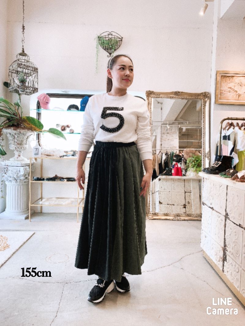 Cen. スウェード　タッチ　スカート　ブルー Bycolorスウェードタッチスカート | SKIRT | Merci 直営通販サイト