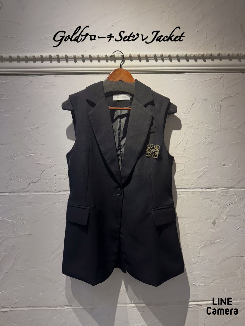 GoldブローチSetジレJacket