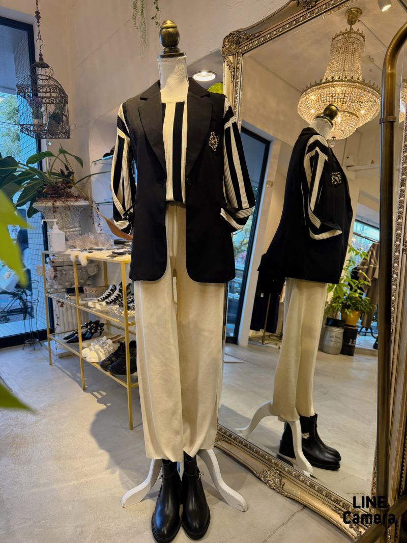 GoldブローチSetジレJacket