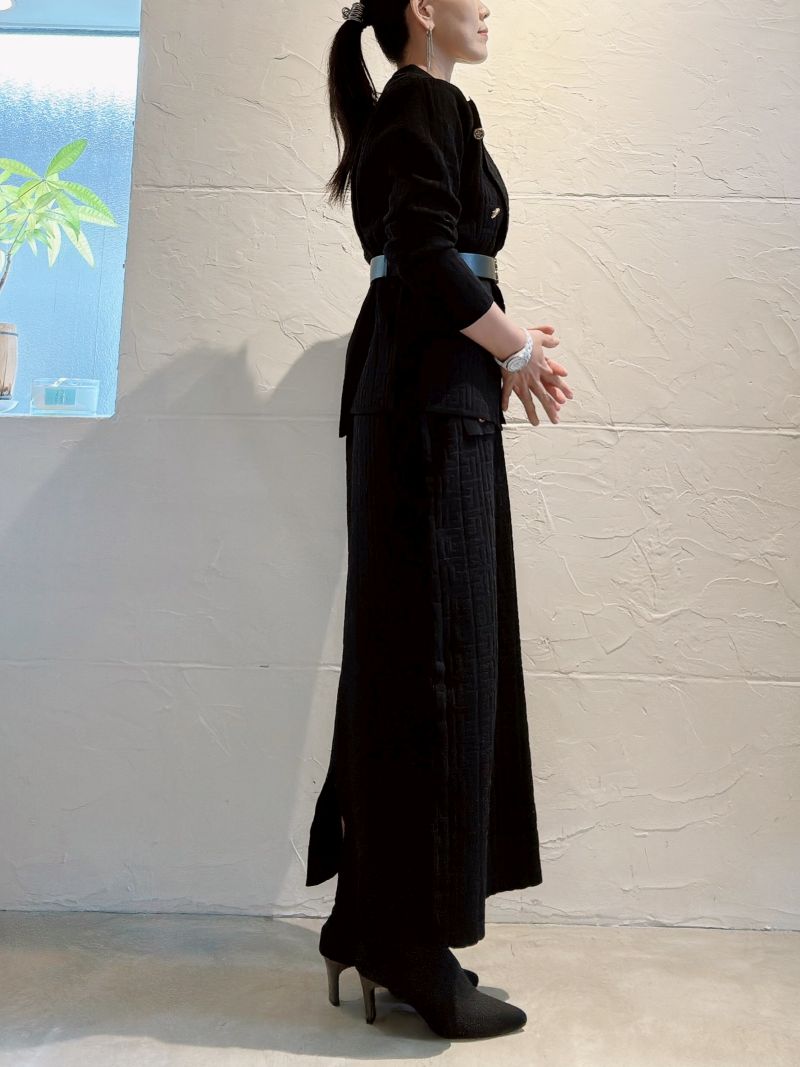 BeltSetニットジャケット＋ニットスカートSetup