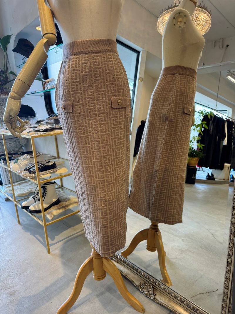 BeltSetニットジャケット＋ニットスカートSetup