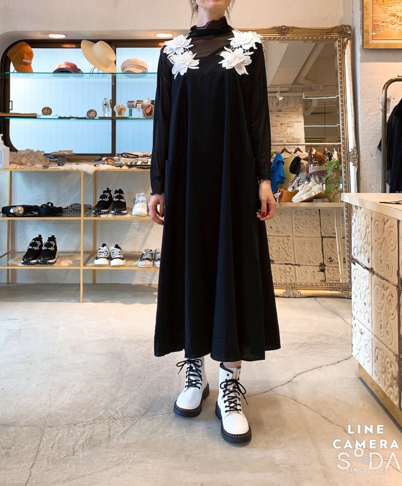 BackリボンレースアップBoots