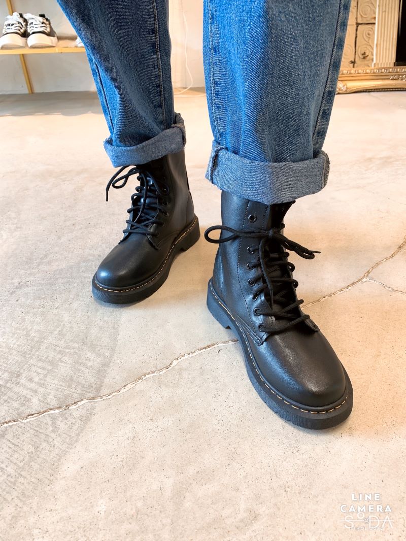 BackリボンレースアップBoots
