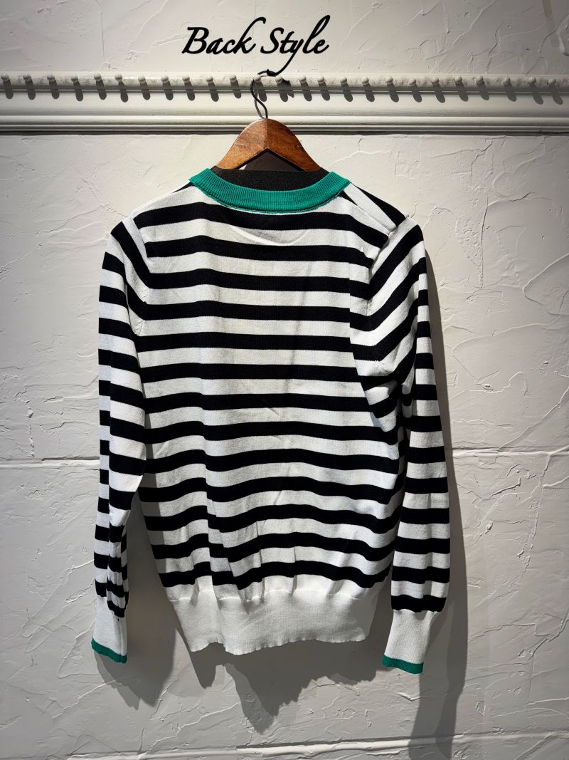 GreenLineボーダーカーディガン