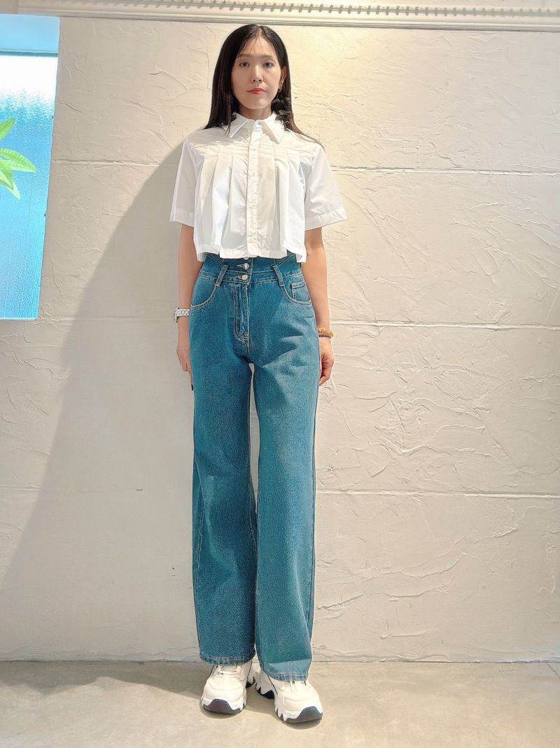 Shortプリーツ2Wayシャツ