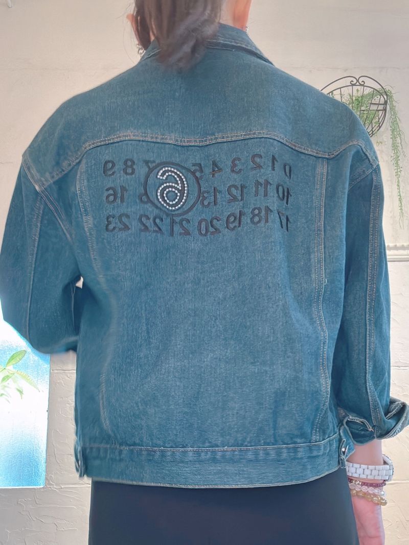 LetterEmbroidデニムJacket