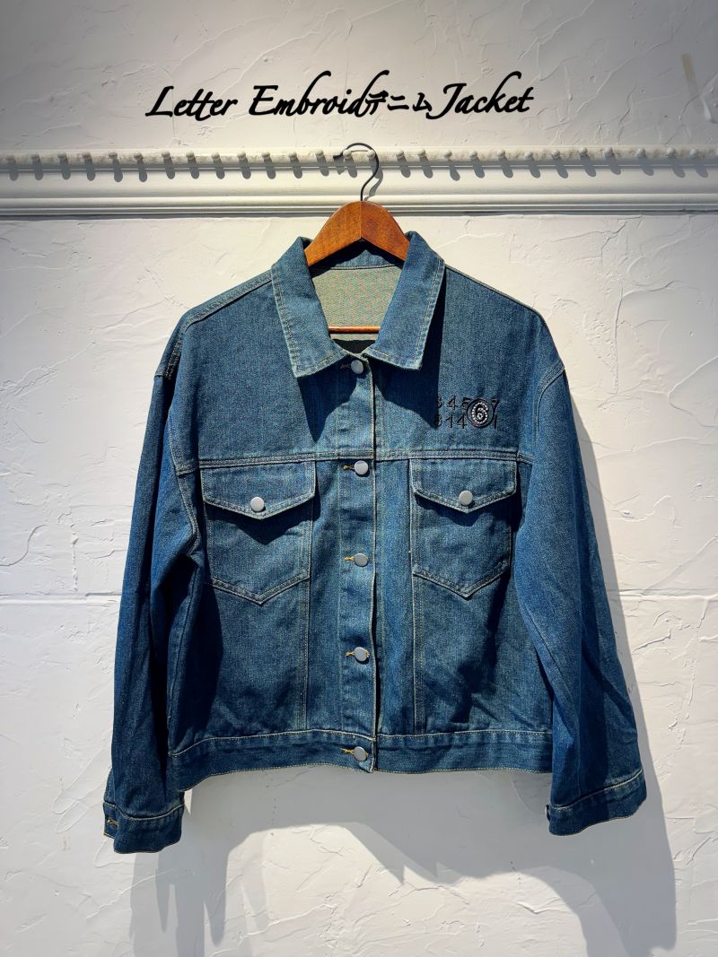 LetterEmbroidデニムJacket