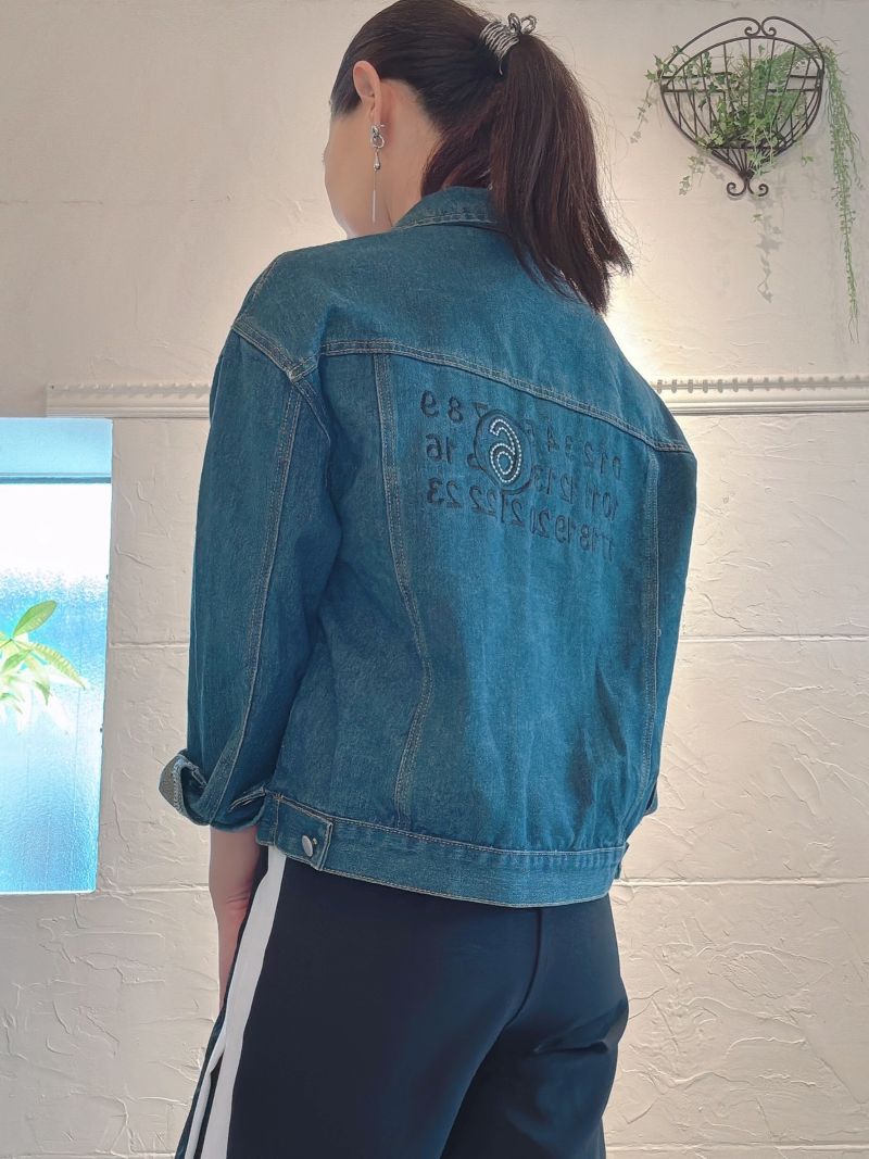 LetterEmbroidデニムJacket