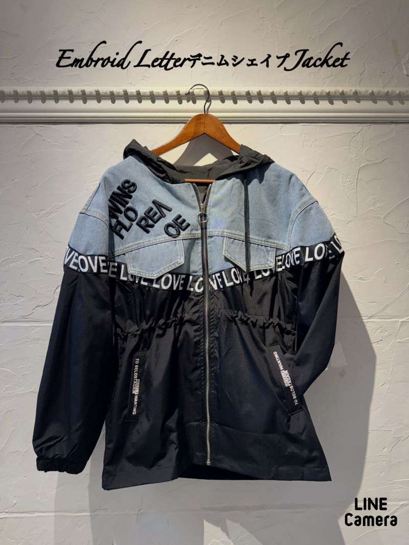 EmbroidLetterシェイプデニムJacket