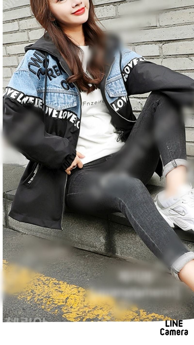 EmbroidLetterシェイプデニムJacket