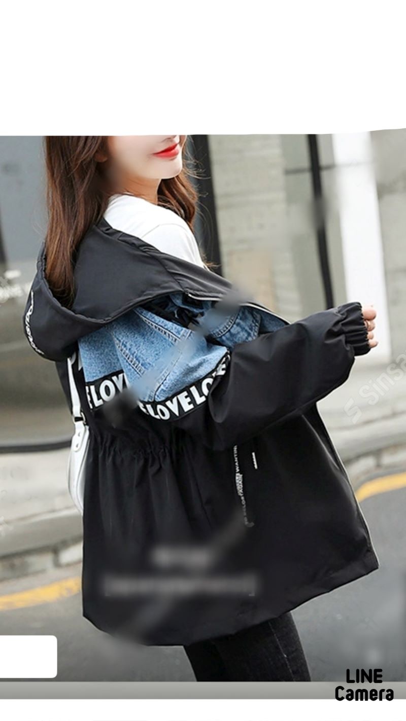 EmbroidLetterシェイプデニムJacket