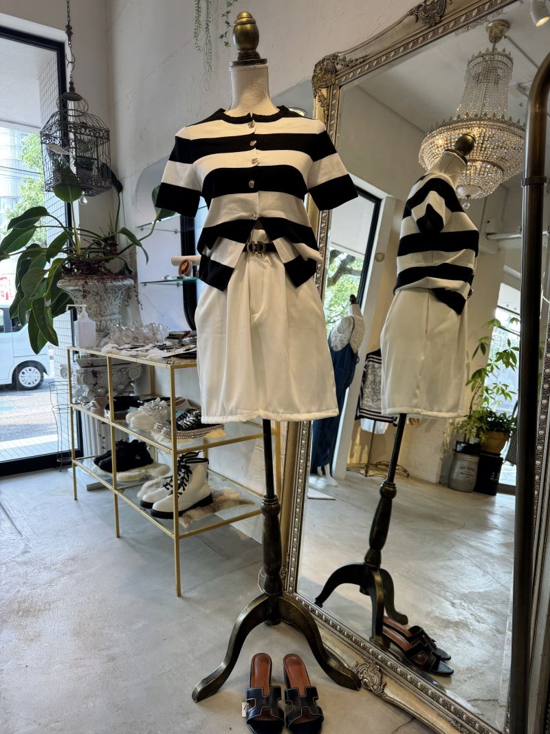 Borderサマーニットカーディガン