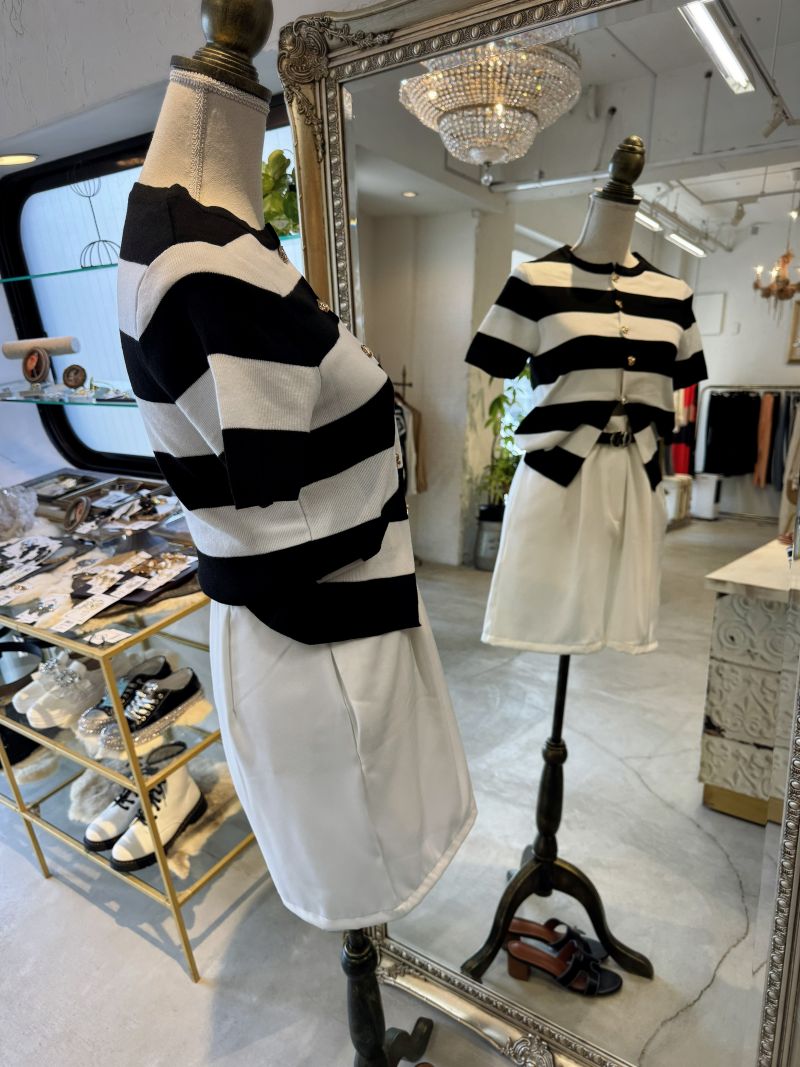 Borderサマーニットカーディガン