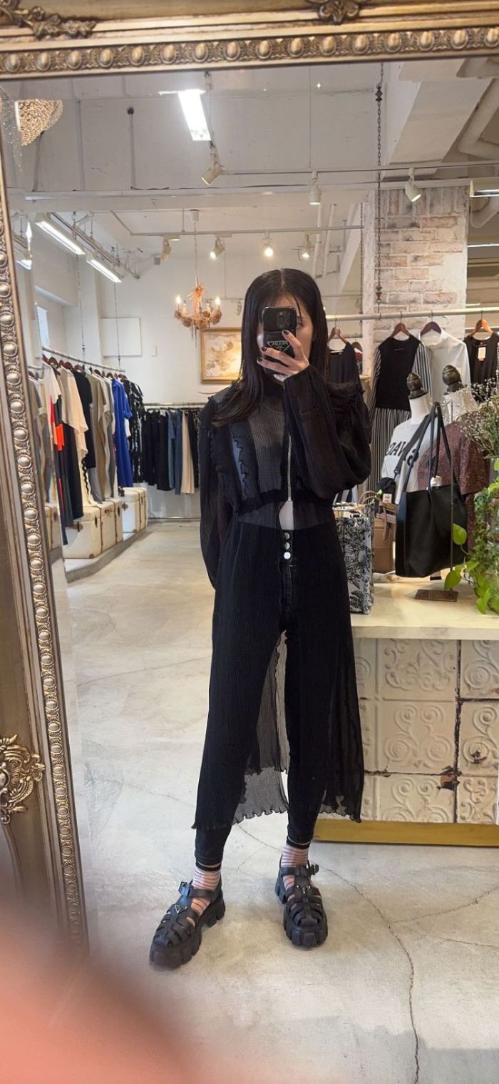 OrgandyフリルLongJacket