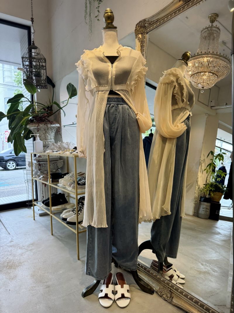 OrgandyフリルLongJacket