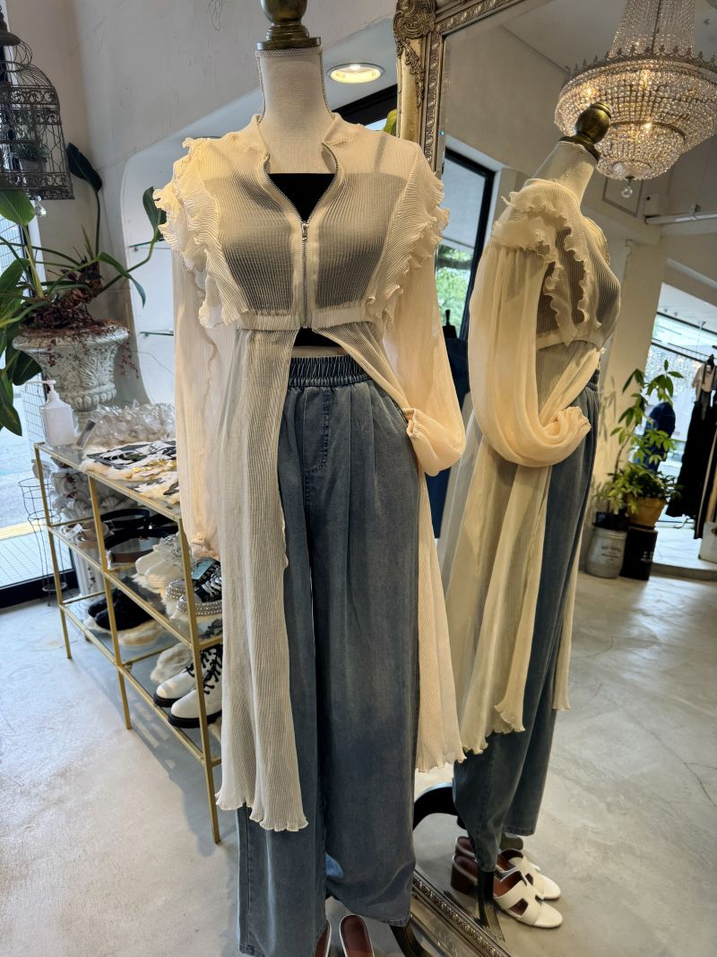 OrgandyフリルLongJacket