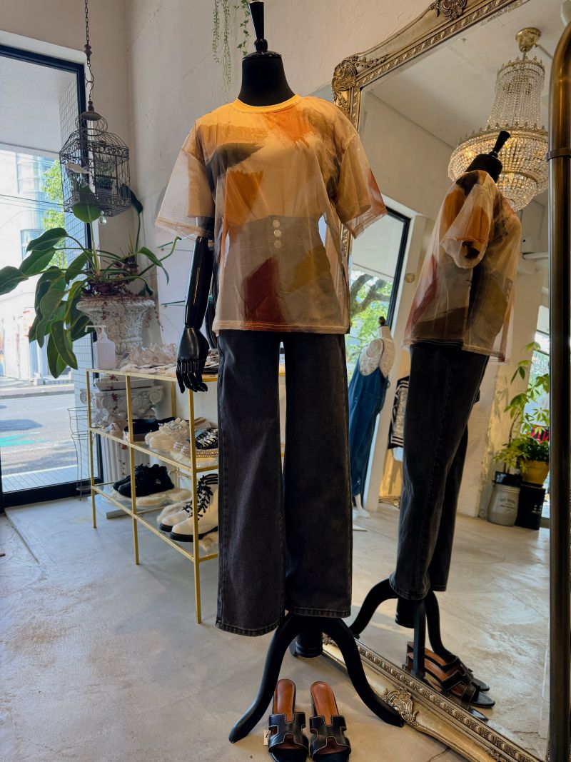 MixColorPaintChiffonレイヤーT