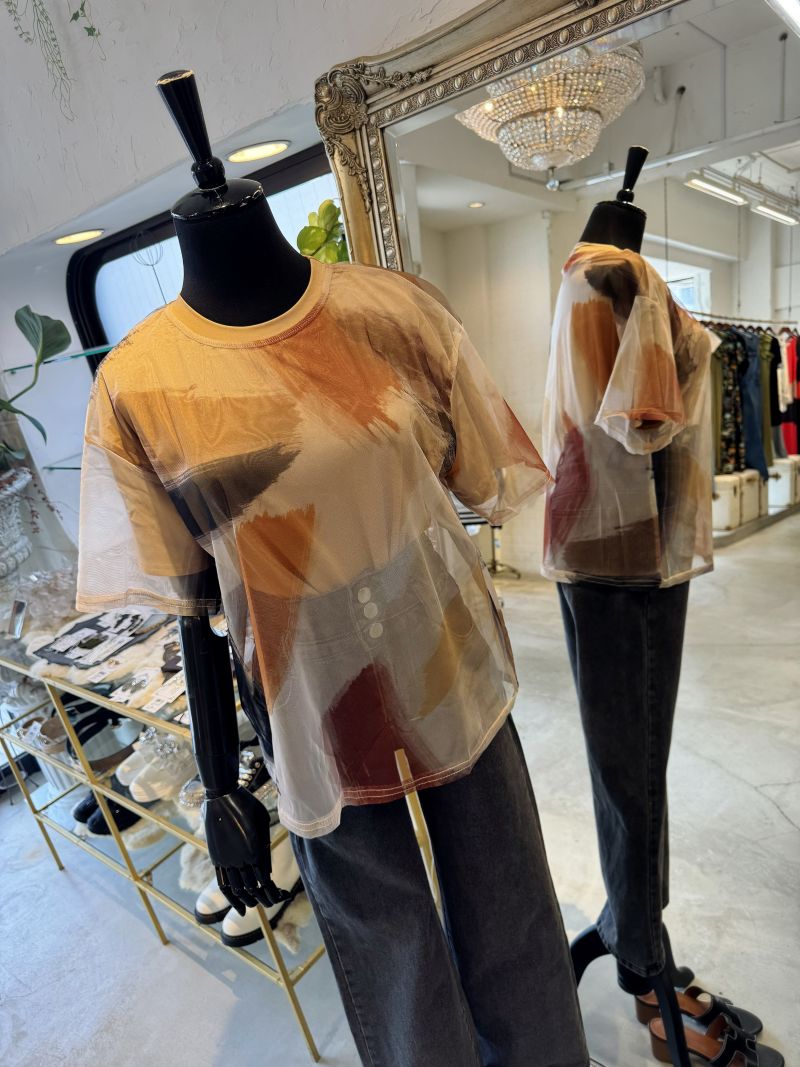 MixColorPaintChiffonレイヤーT