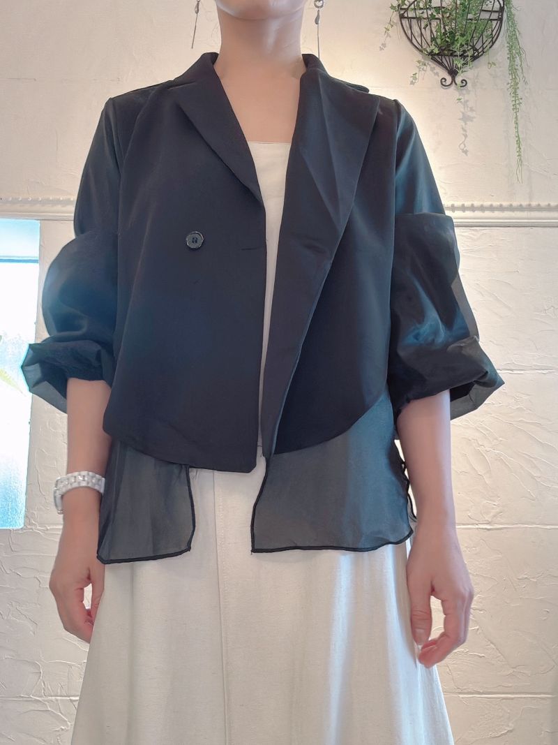 ChiffonLayerバルーンSleeveJacket