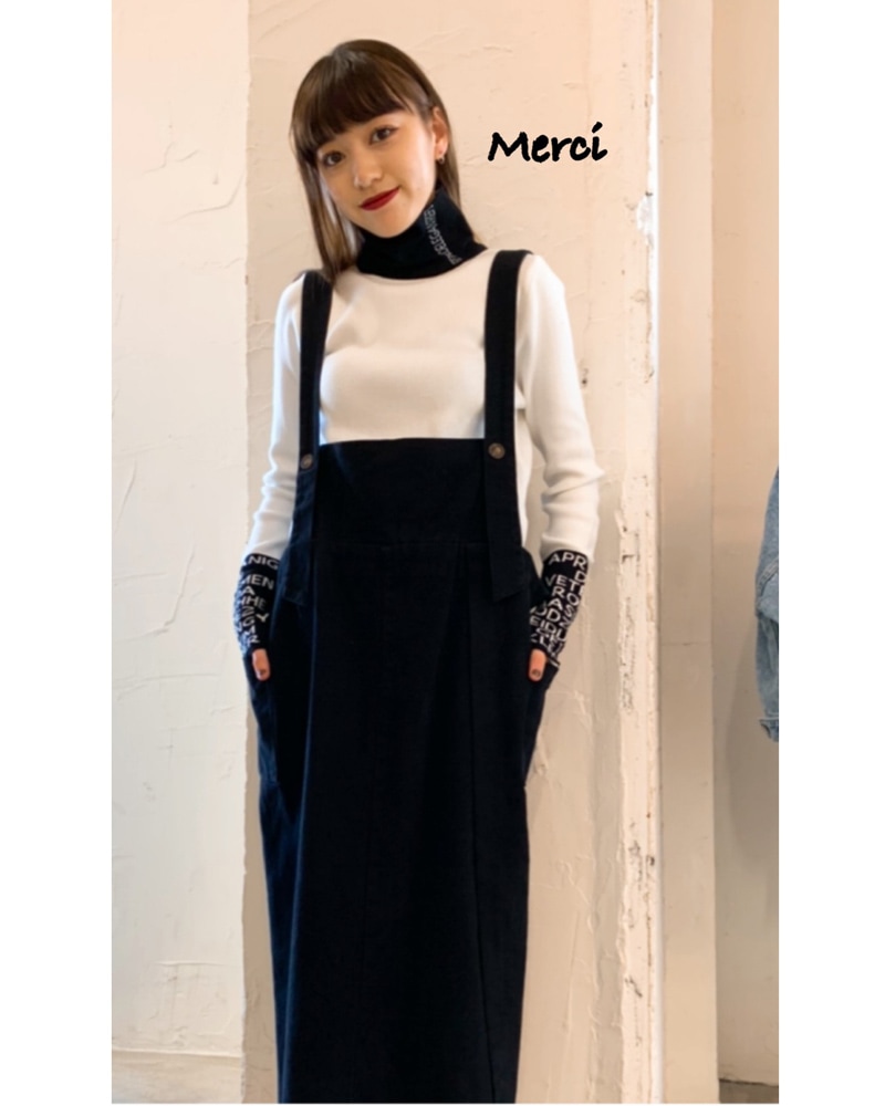 HighネックLetterニット