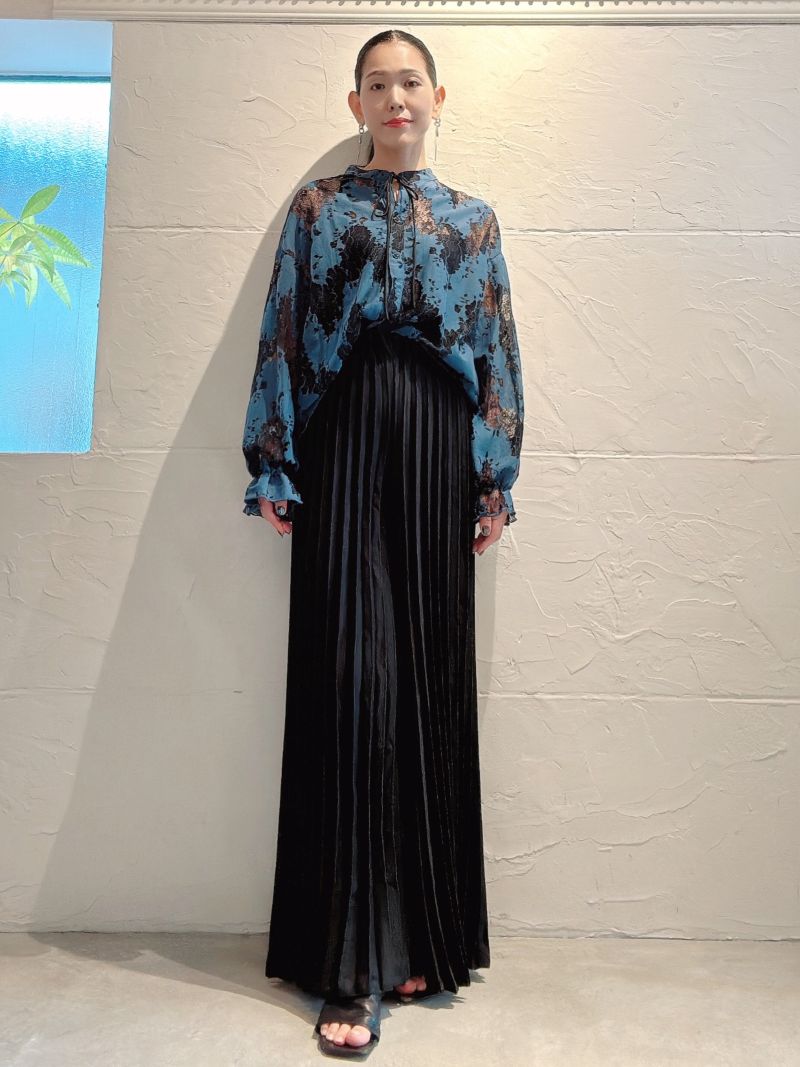 Blue×Blackレースブラウス