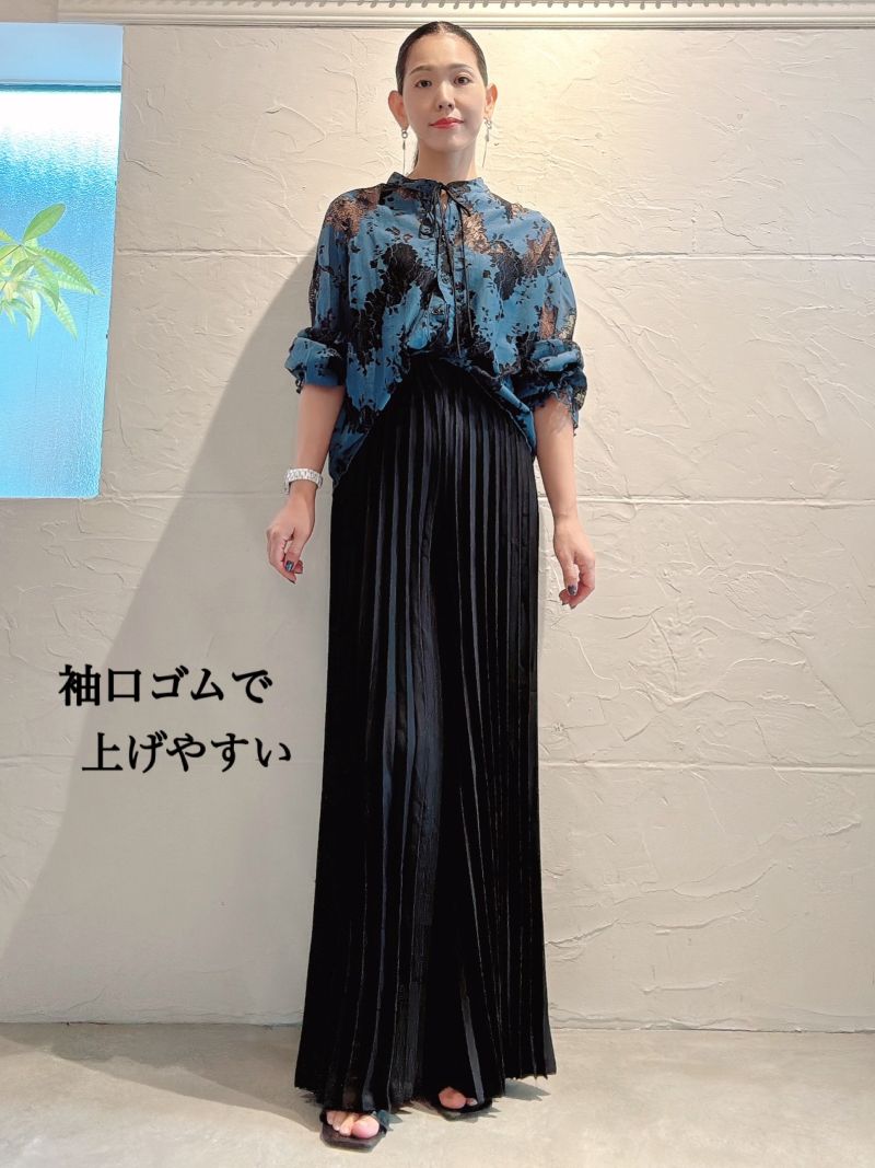 Blue×Blackレースブラウス