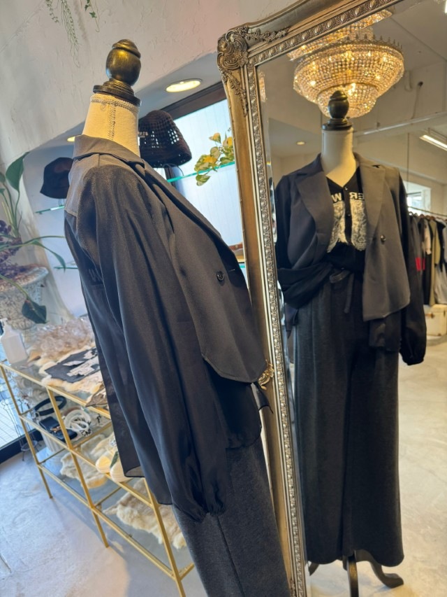 BackCiffonバルーンSleeveJacket