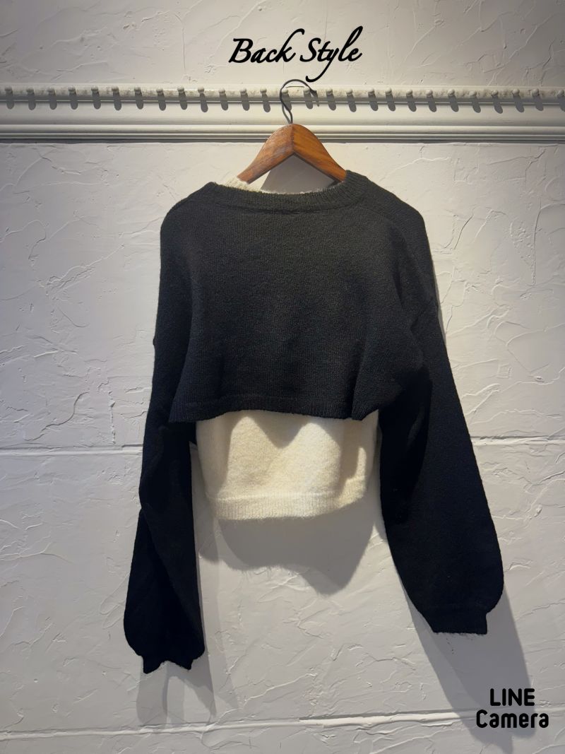 変形ニット+ノースリーブニットSet