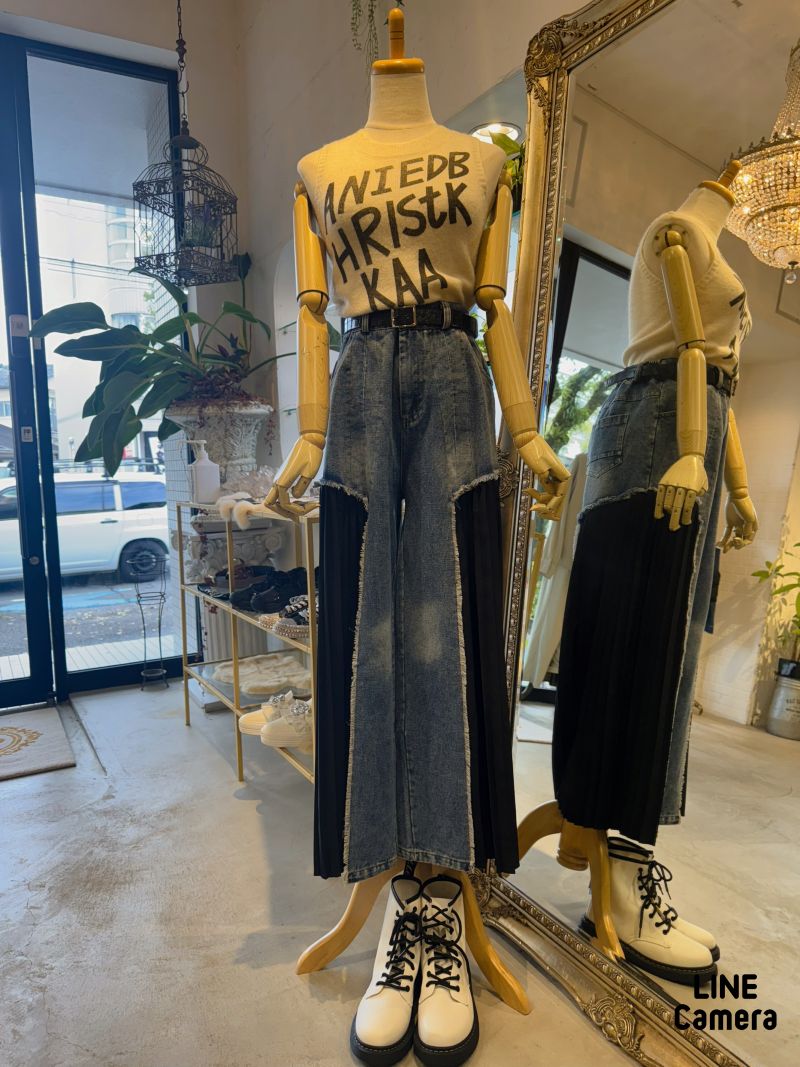 変形ニット+ノースリーブニットSet