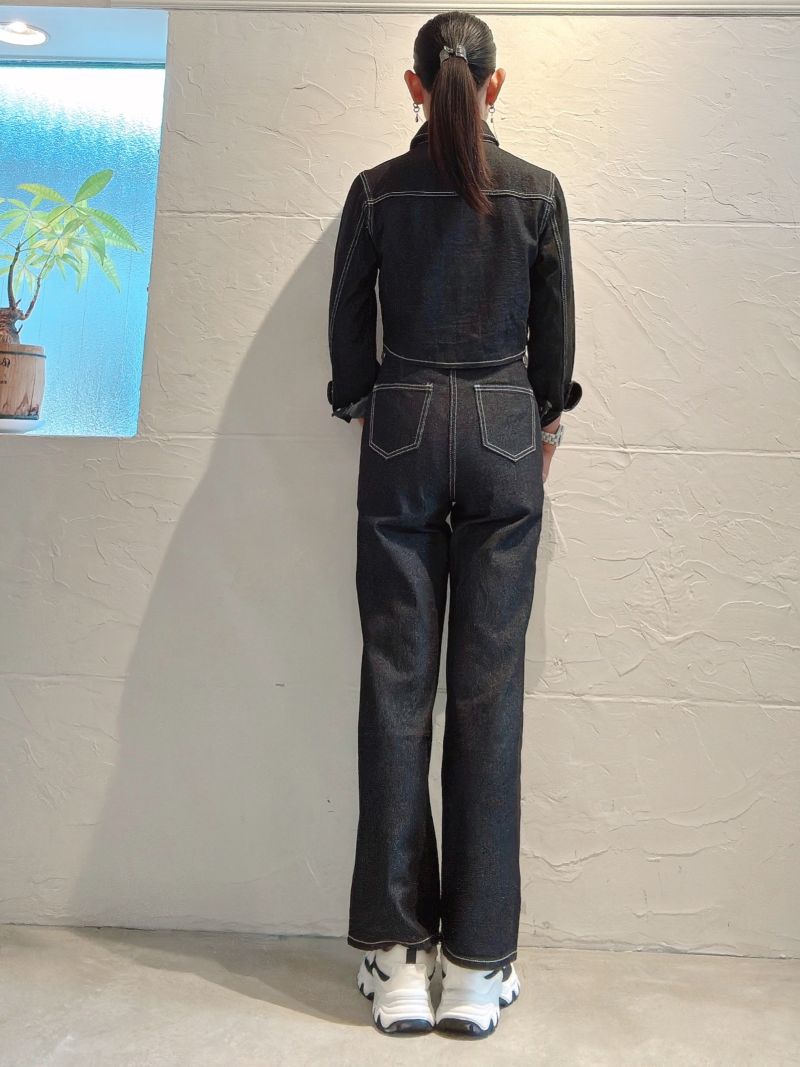 BlackDenimShortJacket×BlackデニムパンツSetup