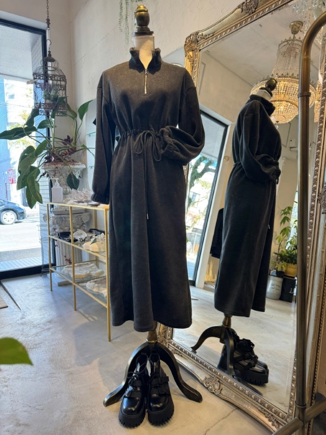 ShapeZipperボアワンピース