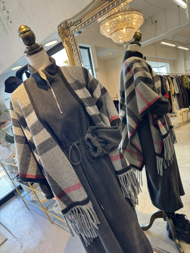 ShapeZipperボアワンピース