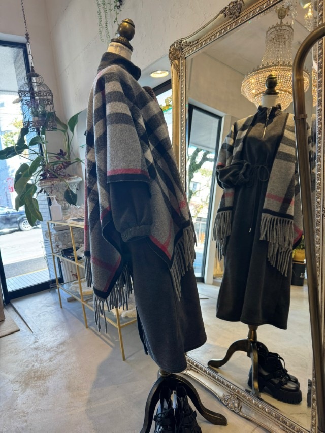 ShapeZipperボアワンピース