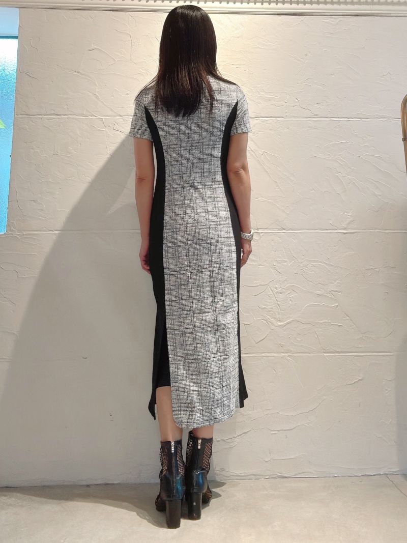 SideBlackLineツイードLikeワンピース