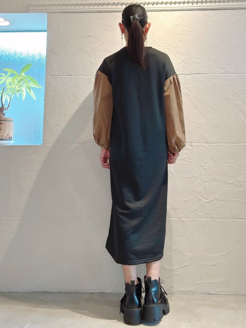 BycolorSleeveLogoワンピース