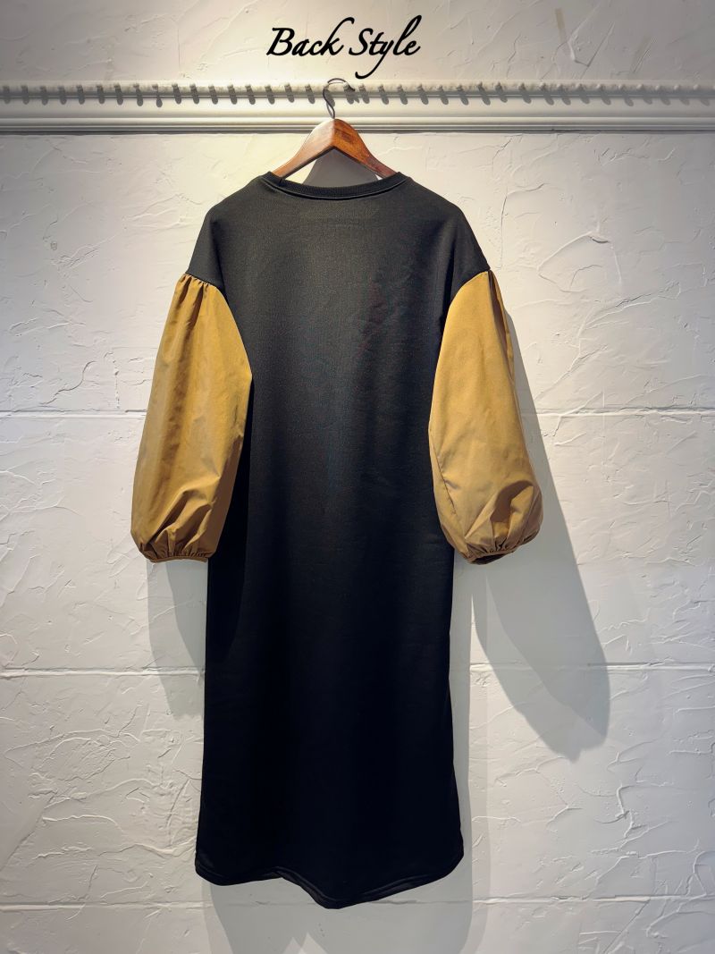 BycolorSleeveLogoワンピース