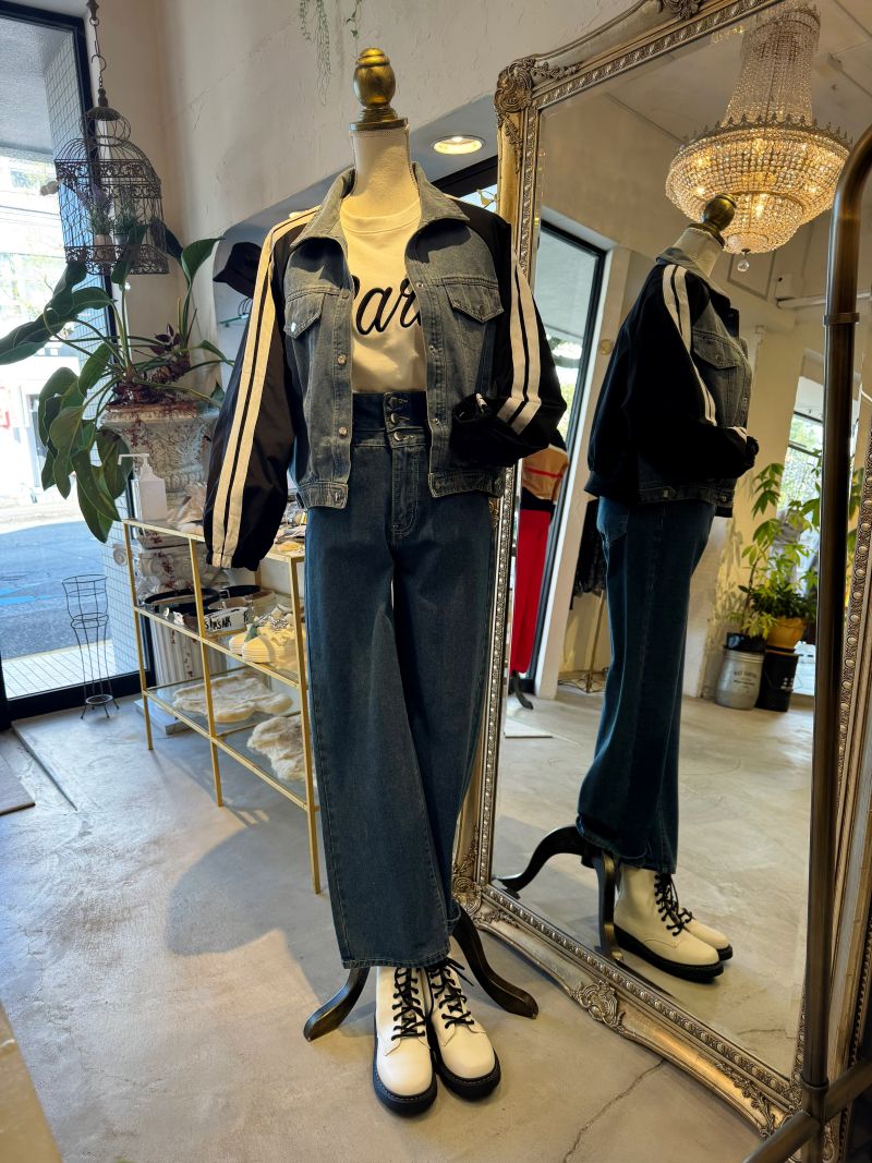 LineSleeveカスタムDenimJacket