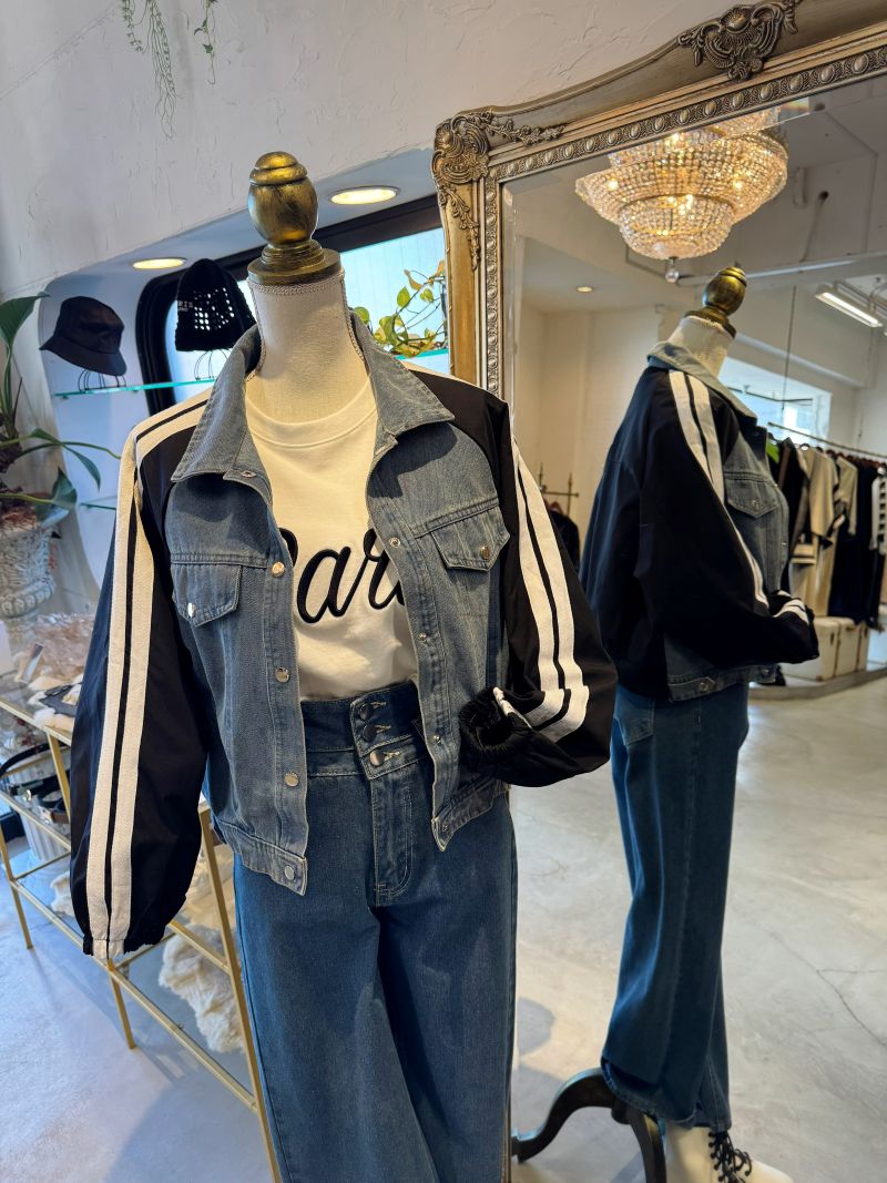 LineSleeveカスタムDenimJacket